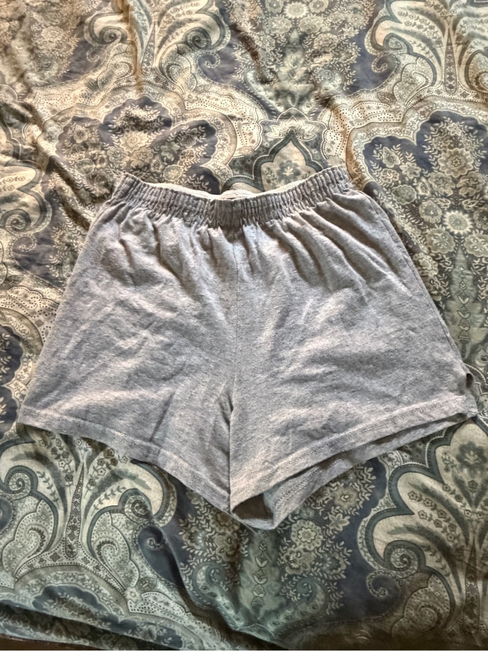 Soffe Heather Gray Elastic-Waist Athletic Shorts